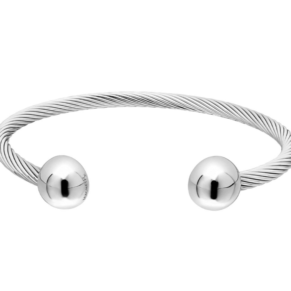 Artharitic Magnetic Twisted Cable Stainless Steel Cuff 2 Pionts Lot 5